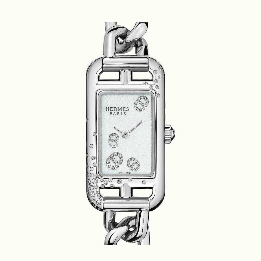 Montres Femme Hermès | Montre Herm S Nantucket 17X23Mm Sertie De Diamants