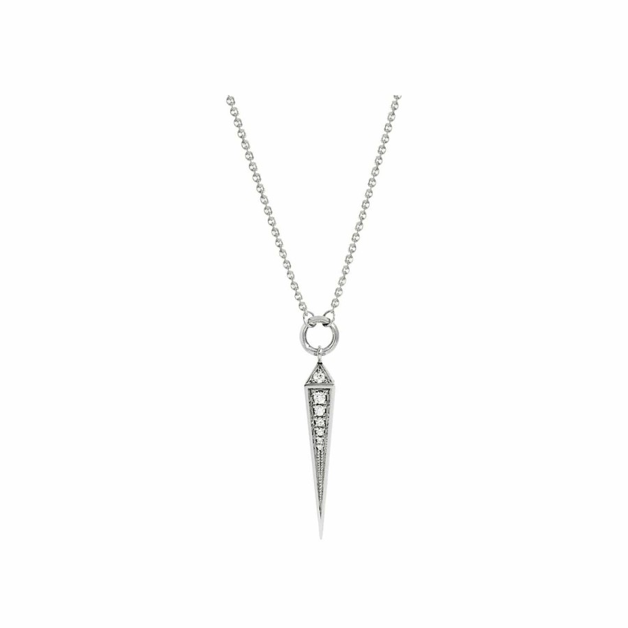 Colliers Statement | Collier Statement Anyway En Argent Rhodi Et Diamants