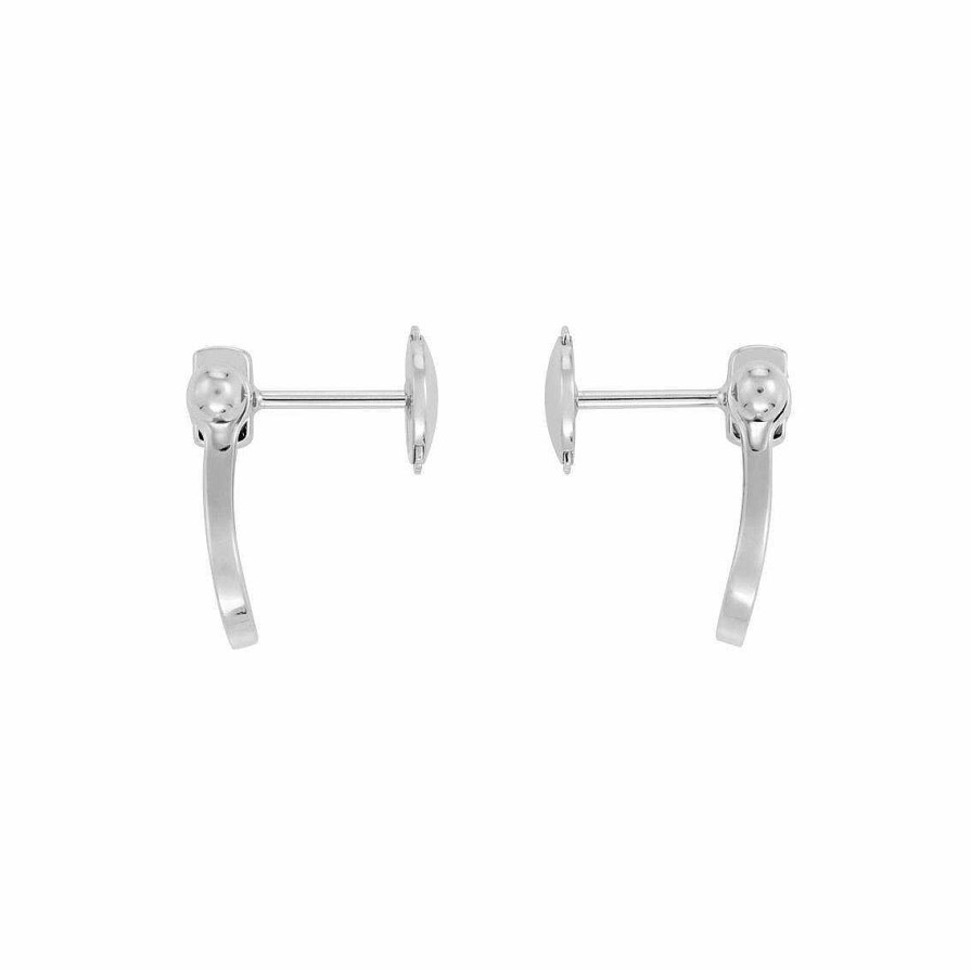 Boucles D'Oreilles FRED | Boucles D'Oreilles Fred Force 10 En Or Blanc Et 4 Diamants