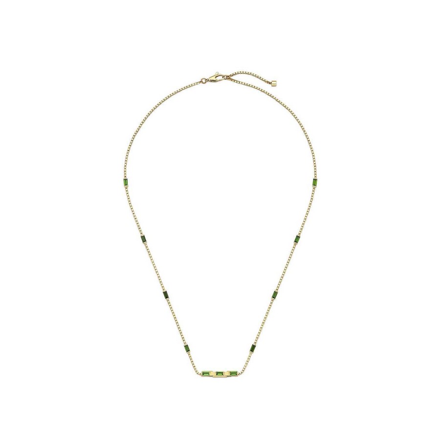 Colliers Gucci | Collier Gucci Link To Love En Or Jaune Et Tourmalines