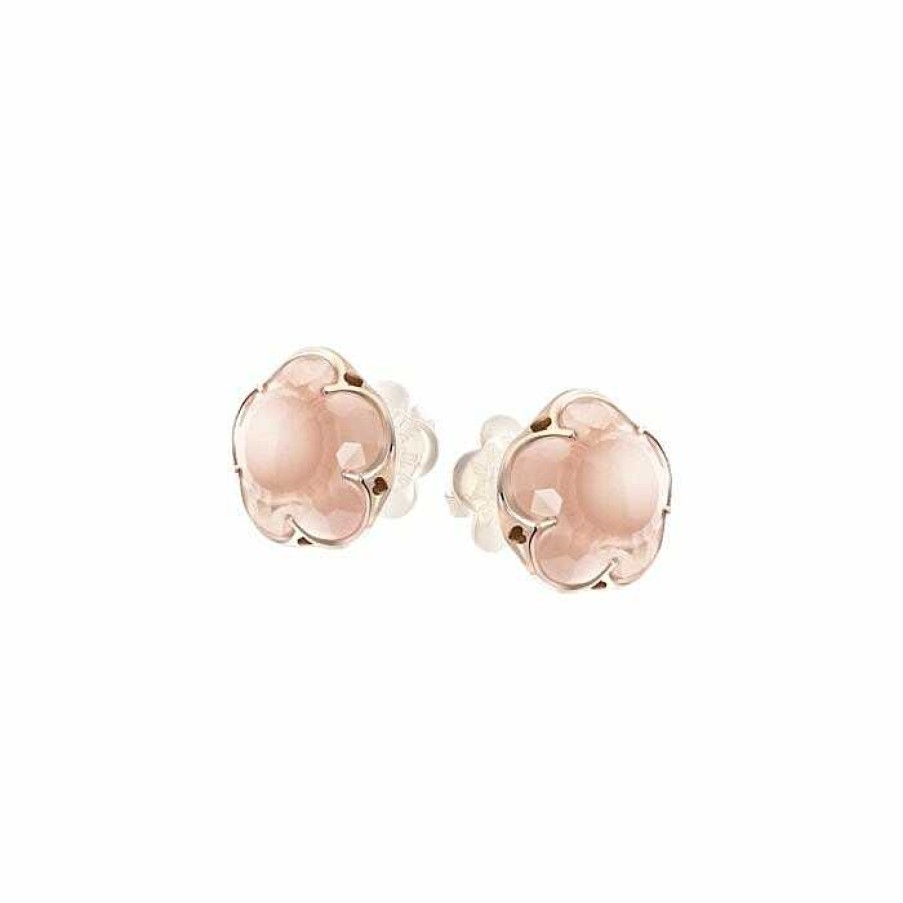 Boucles D'Oreilles Pasquale Bruni | Boucles D'Oreilles Pasquale Bruni Bon Ton En Or Rose Et Quartz Roses