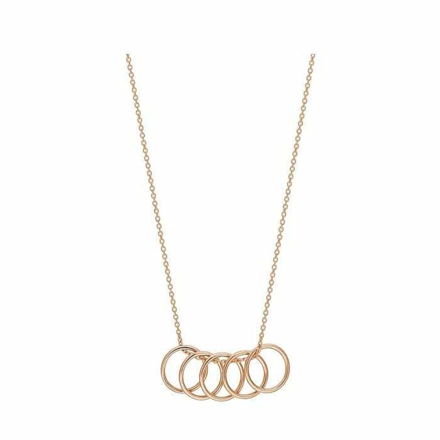 Colliers Ginette NY | Collier Ginette Ny Tiny-Circle Five En Or Rose