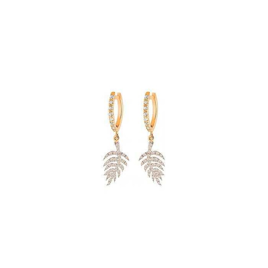 Boucles D'Oreilles Ginette NY | Boucles D'Oreilles Ginette Ny Maame Spring En Or Rose Et Diamants