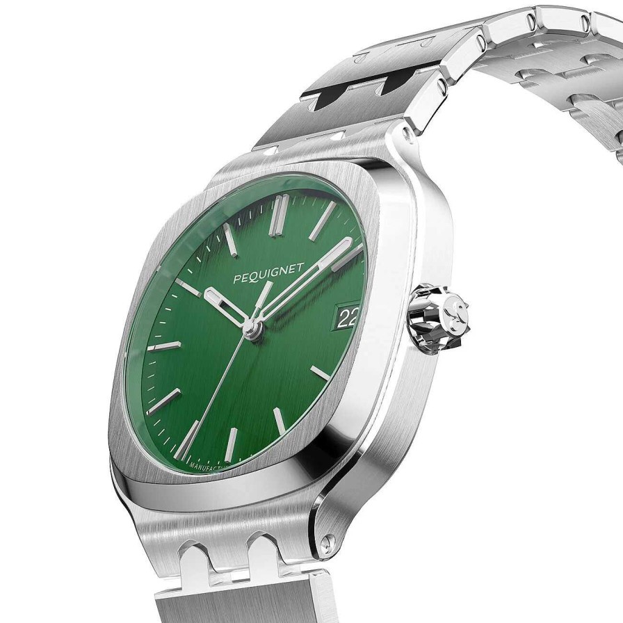 Montres Homme Pequignet | Montre Pequignet Concorde Vert Imp Rial 36Mm