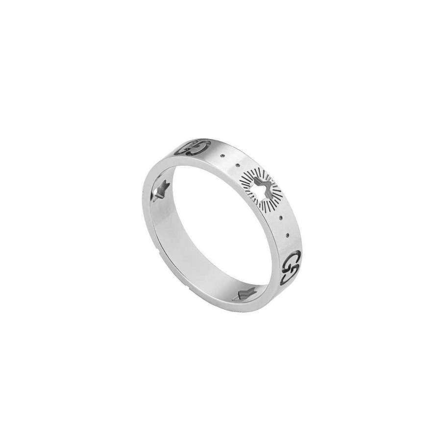 Bagues Gucci | Bague Gucci Icon En Or Blanc, Taille 53