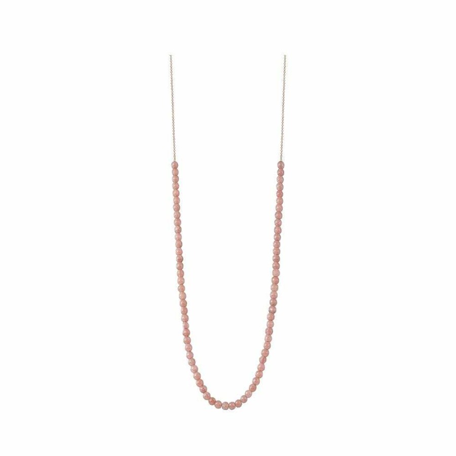 Colliers Ginette NY | Collier Ginette Ny Maria Mini Boulier En Rhodocrosite Et Or Rose