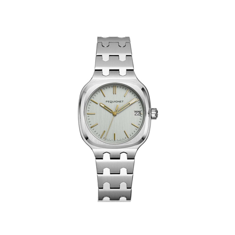 Montres Homme Pequignet | Montre Pequignet Concorde Argent Index Dor S 36Mm