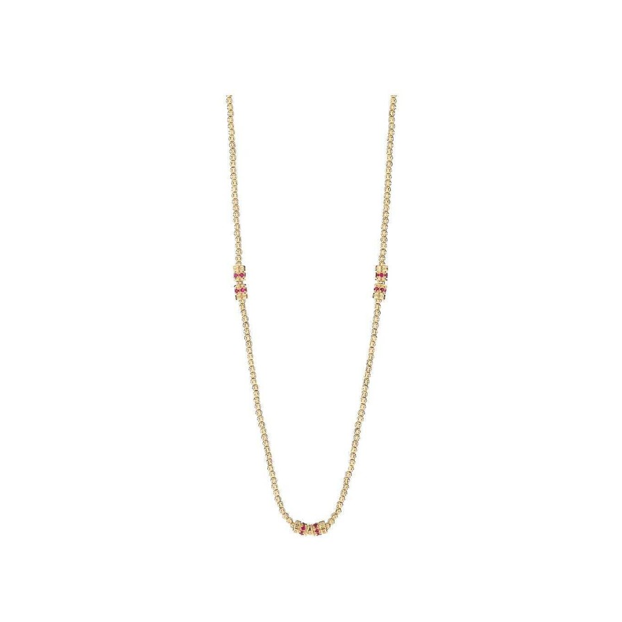 Colliers Officina Bernardi | Collier Officina Bernardi Moon En Or Jaune, Rubis Et Diamant