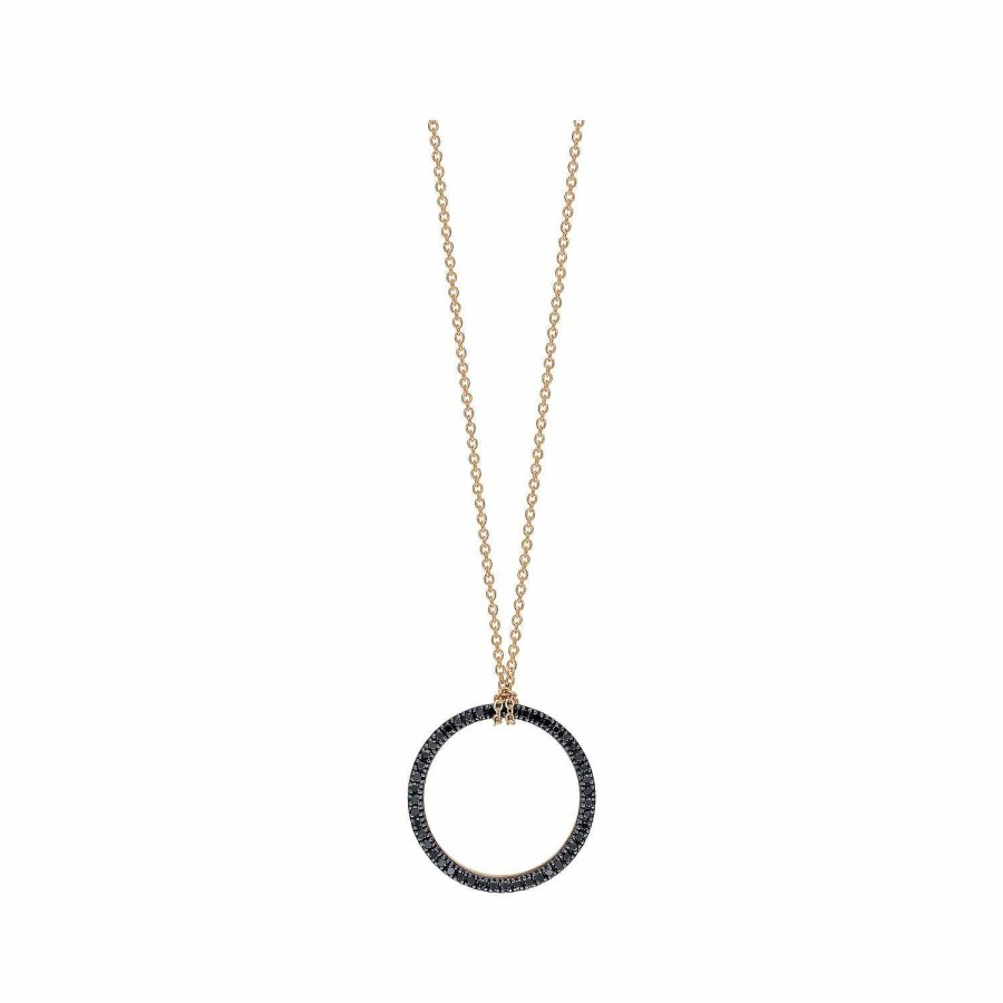 Colliers Ginette NY | Collier Ginette Ny Black Dia Icons En Or Rose Et Diamant Noir