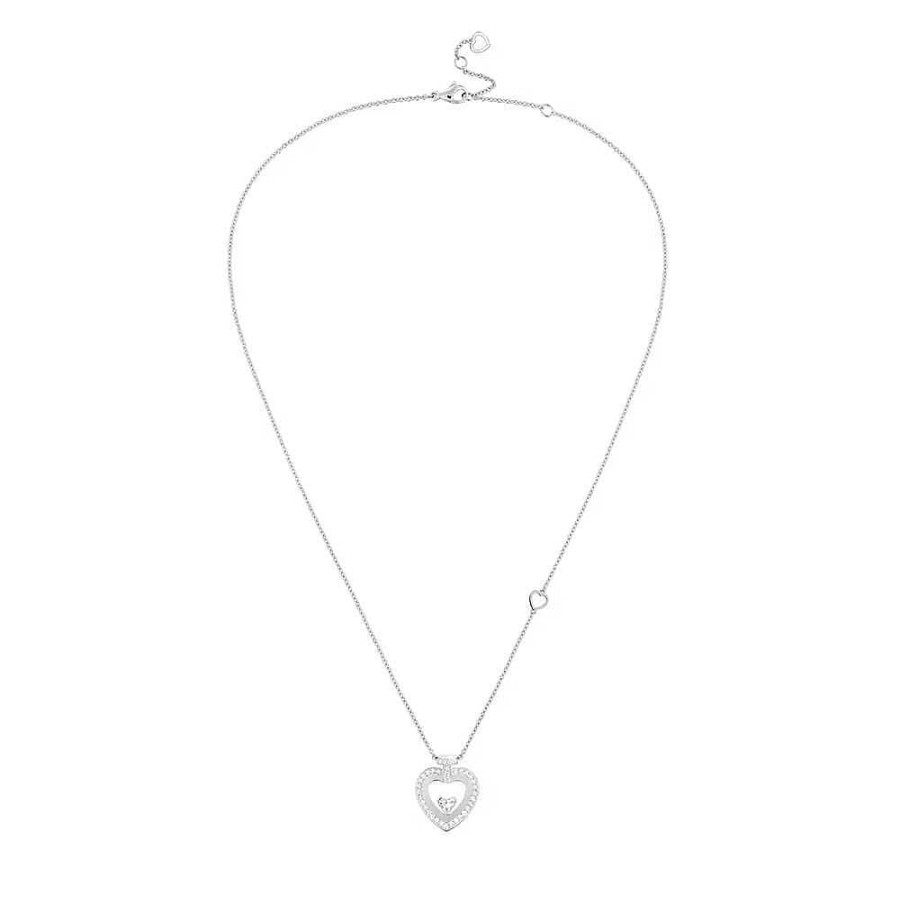 Colliers FRED | Collier Fred Pretty Woman Mm En Or Blanc Et Pav De Diamants