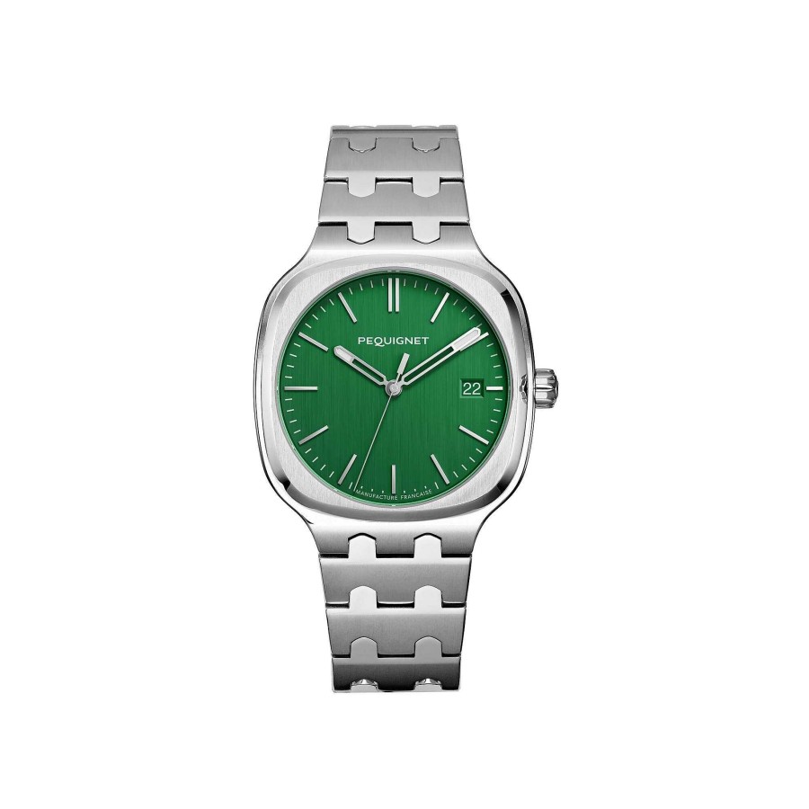 Montres Homme Pequignet | Montre Pequignet Concorde Vert Imp Rial 40Mm