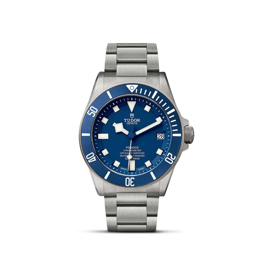 Montres Homme TUDOR | Montre Tudor Pelagos Disque Bleu Mat En C Ramique, Bracelet En Titane