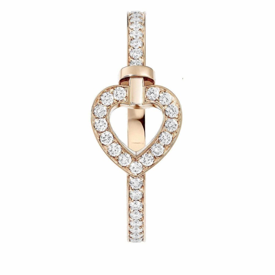 Bagues FRED | Bague Fred Pretty Woman Mini Mod Le En Or Rose Et Diamants