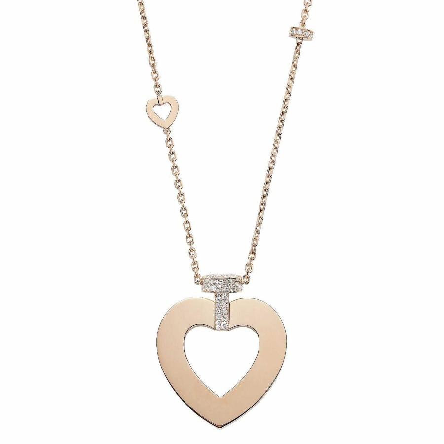 Colliers FRED | Collier Sautoir Fred Pretty Woman Tr S Grand Mod Le En Or Rose Pav De Diamants